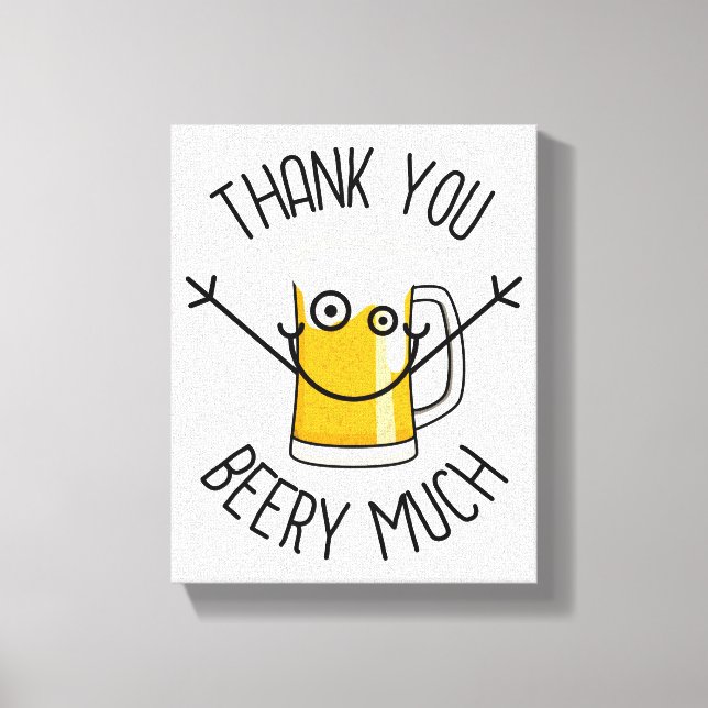 Tack så mycket öl - Dumma ansikte Canvastryck (Framsida)