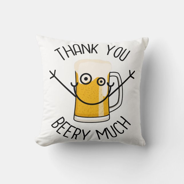 Tack så mycket öl - Dumma ansikte Kudde (Framsida)