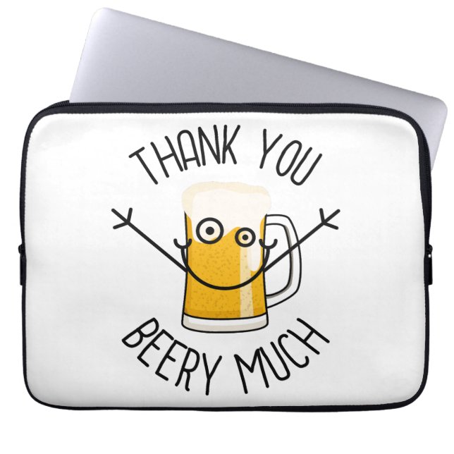 Tack så mycket öl - Dumma ansikte Laptop Fodral (Framsidan)