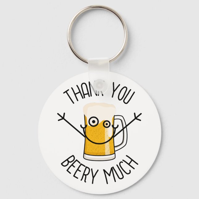 Tack så mycket öl - Dumma ansikte Nyckelring (Framsida)