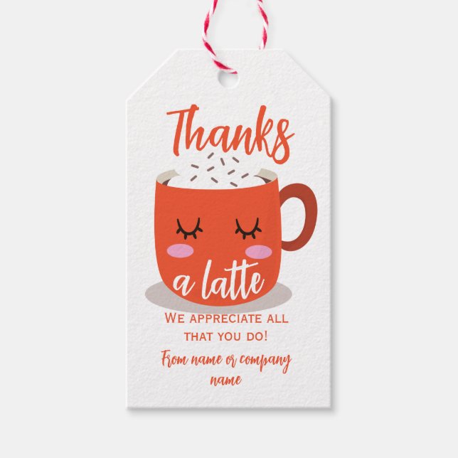 Tack så mycket Orange Presentetikett (Framsidan)