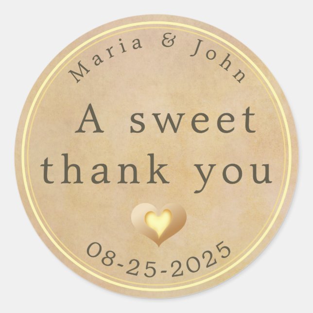 Tack så mycket. runt klistermärke (Framsida)