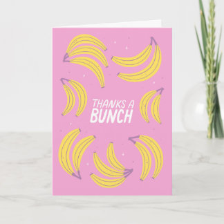Tack så mycket söta bananer Rosa Gult Kort