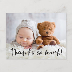 Tack så mycket Svart Baby Foto Tack Vykort