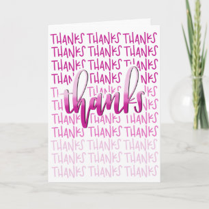 Tack så mycket! - Tack för ditt kort - Rosa Callig
