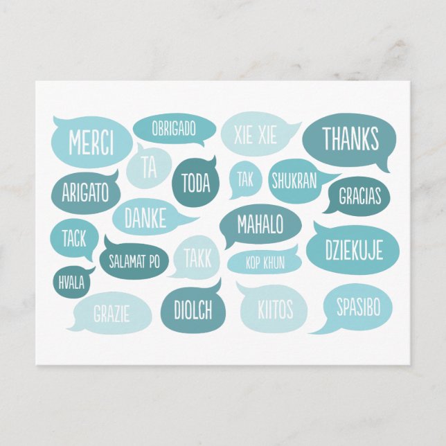 Tack så mycket, Tack-vykort för Anpassade Vykort (Framsida)