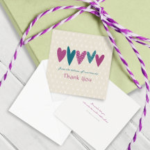 Tack så mycket Teal Hearts Little