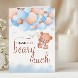 Tack så mycket, Teddybjörn - Baby Shower Kort