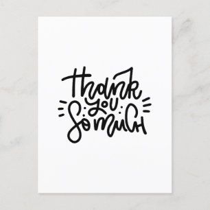 Tack Så Mycket Typografi Postkort Vykort