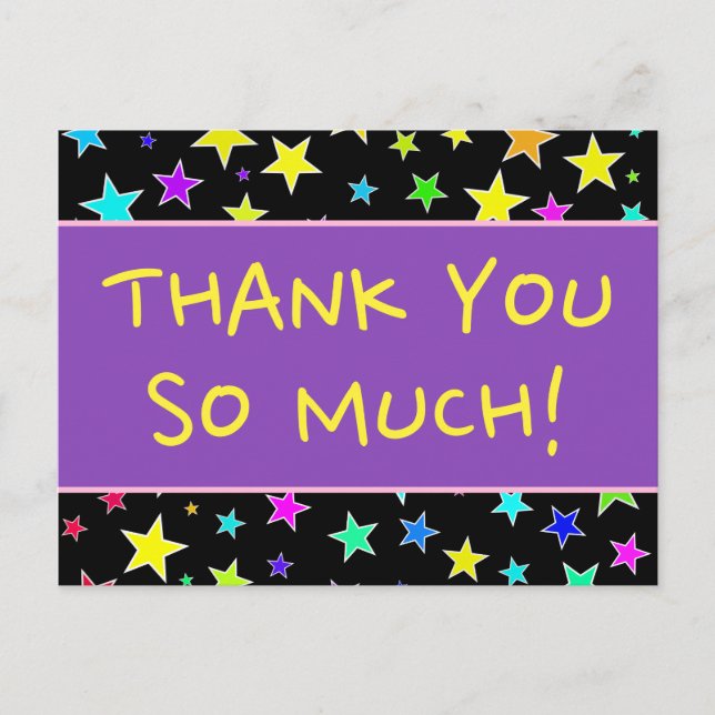 "TACK SÅ MYCKET!" vykort (Framsida)