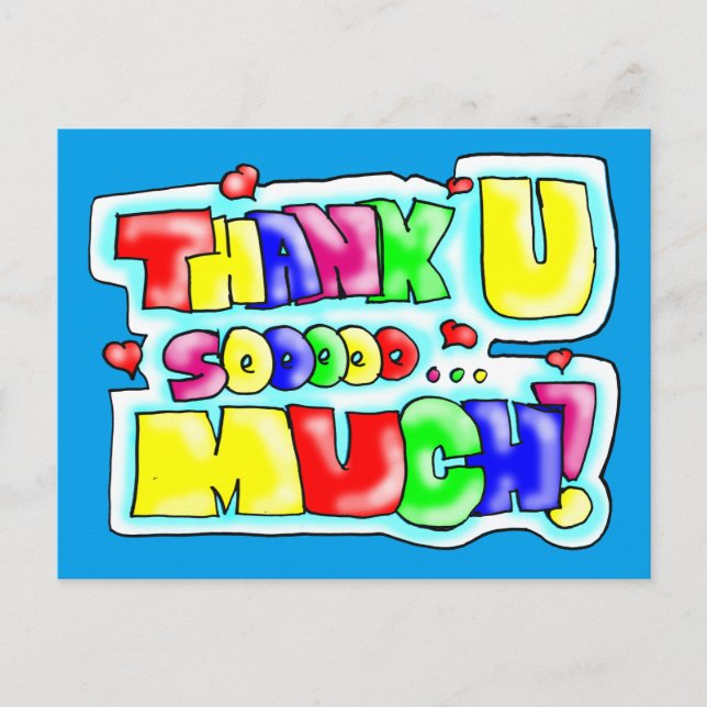Tack så mycket! vykort (Framsida)