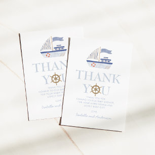 Tack Sailboat Nautical Baby Shower Kort