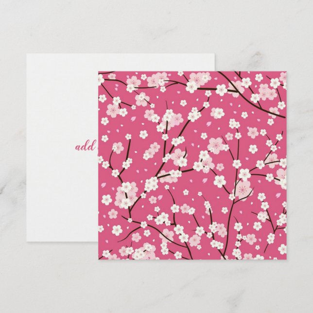 TACK: SAKURA CHERRY BLOMMARS TACK KORT (Fram/baksida)