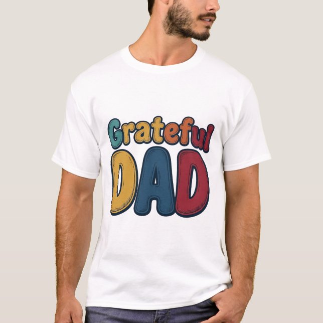 Tack Sam Retro Bubbel Bokstav T-Shirt Design_1 (Framsida)