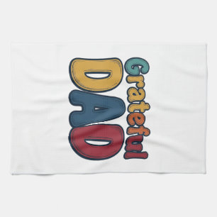 Tack Sam Retro Bubbel Bokstav Tröja Design_1 Kökshandduk