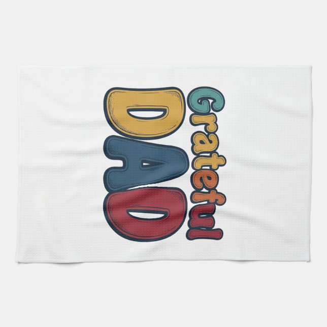Tack Sam Retro Bubbel Bokstav Tröja Design_1 Kökshandduk (Horisontell)