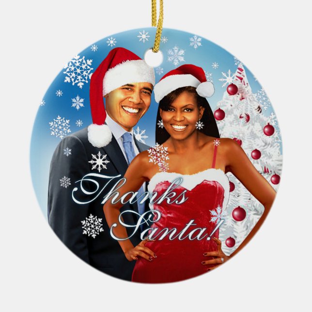 Tack Santa julprydnad Julgransprydnad Keramik (Framsidan)