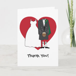 Tack Scottish Bride & Groom Kort