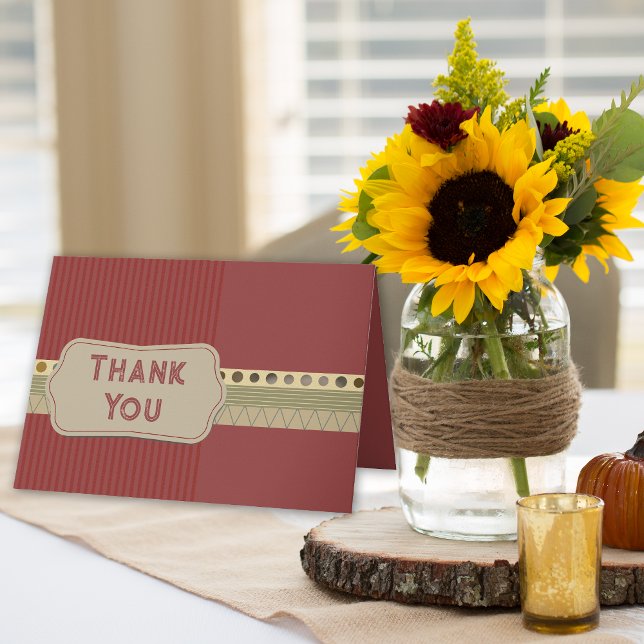 Tack Scrapbook  Kort (Scrapbook style Thank You card.)