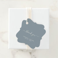Tack Script Dusty Blue Sea Glass Bröllop