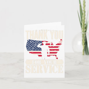 Tack Service Veteran America Patriot Military Kort