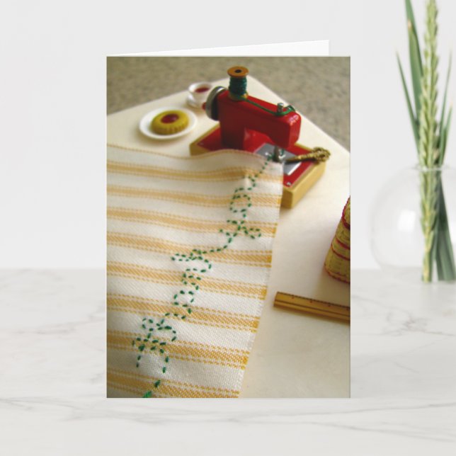 Tack Sewing Maskin Kort (Framsida)