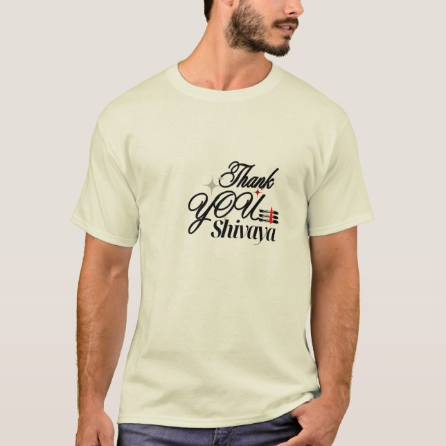 "Tack Shivaya" T-Shirt - Minimalistisk modern (Framsida)
