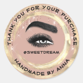 Tack Shopping Makeup Artist Lash Cleaner Ro Runt Klistermärke