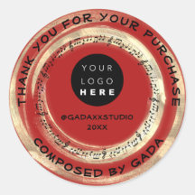 Tack Shopping Music Logotyp Social Notes Red