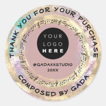 Tack Shopping Music Logotyp Social Notes Sång