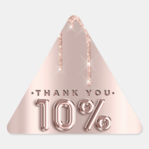 Tack Shopping Ro-drivrutiner 10%av triangel Triangelformat Klistermärke