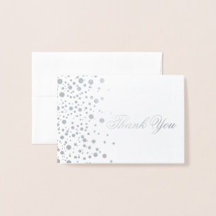 Tack Silver Foil Dots Folierat Kort