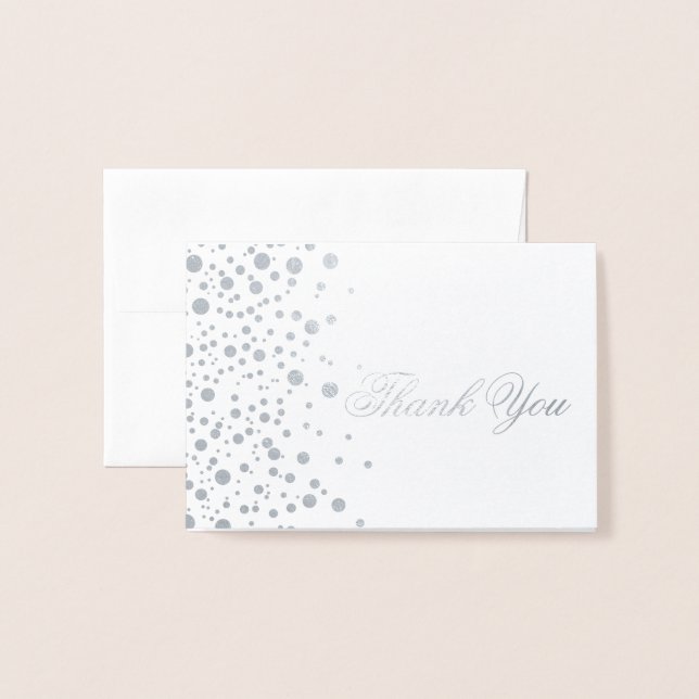 Tack Silver Foil Dots Folierat Kort (Framsida med kuvert)