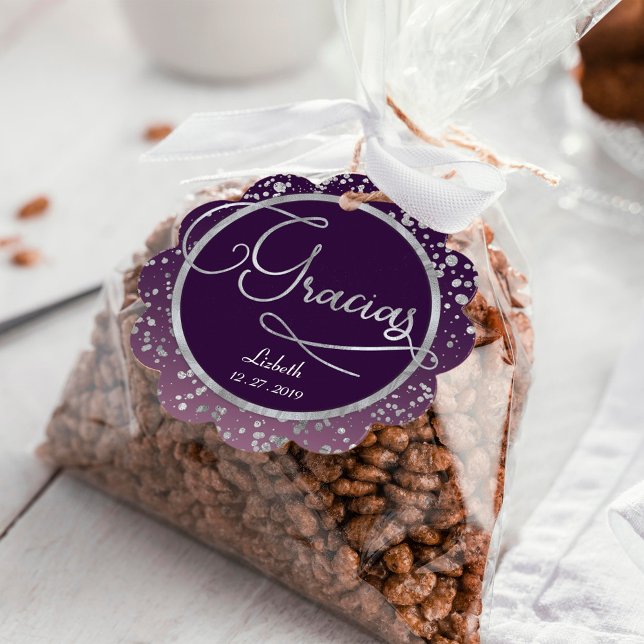 Tack, Silver, tack Gåvor Etiketter (Skapare uppladdad)