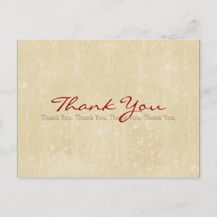 Tack Simple Beige Grunge Background Vykort