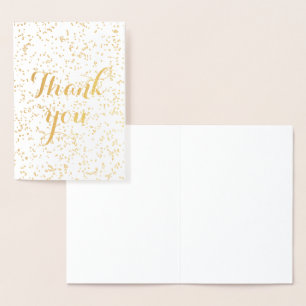 Tack Simple Blank Sprinkles White Folierat Kort