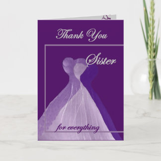 Tack SISTER Matron of Honor LILA GOwen Kort