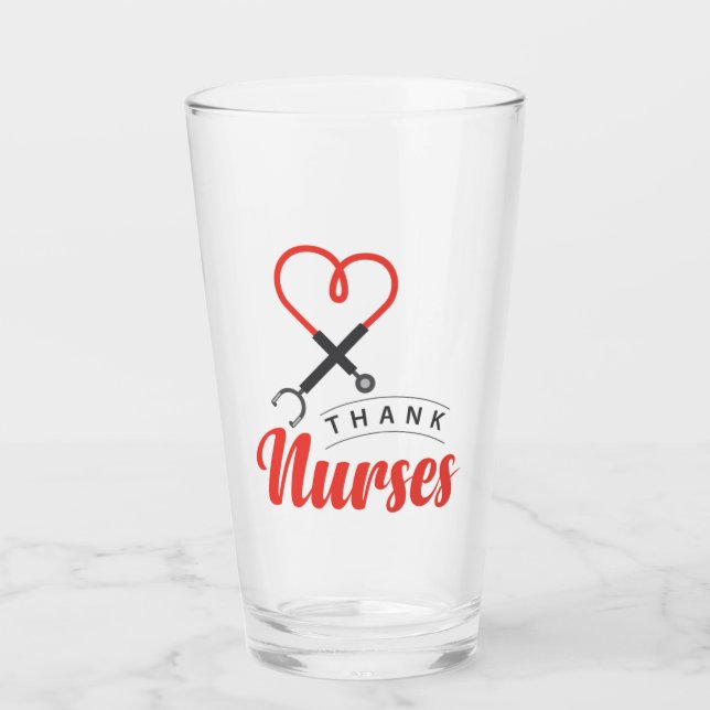 Tack sjuksköterskor glaskopp (Framsida)