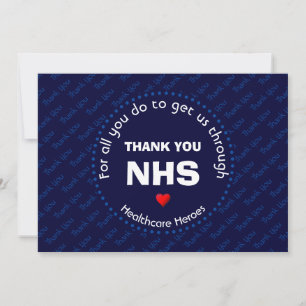 Tack sjuksköterskor NHS Healthcare Heroes ANPASSNI Kort