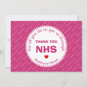 Tack sjuksköterskor NHS Healthcare Heroes ROSA Kort