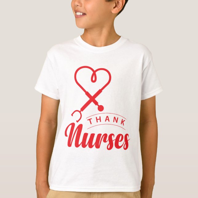 Tack sjuksköterskor t shirt (Framsida)
