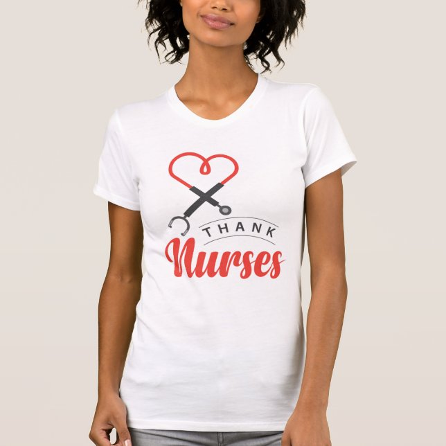 Tack sjuksköterskor t shirt (Framsida)