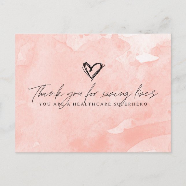 Tack Sjukvårdshjälte Vykort (Framsida)