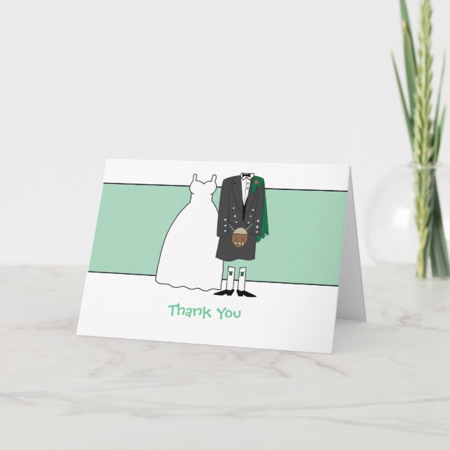 Tack Skotskt Bröllop Brud & Brudgum (Framsida)