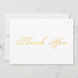 Tack-skriptkort för ljusa guld-vita eleganter