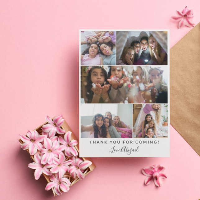 Tack Sleepover Girl's Party Photo Collage (Skapare uppladdad)