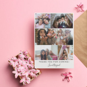 Tack Sleepover Girl's Party Photo Collage Kort