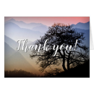 Tack Smoky Mountain Sunset Blue Ridge Parkway OBS Kort