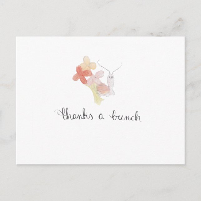 Tack Snigel Mycket Tack Postkort Vykort (Framsida)