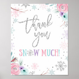 Tack Snö Much Winter Onederland Birthday Poster